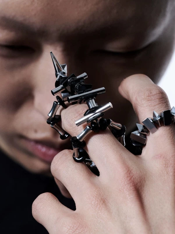 Mechanical Biopunk Finger Ring 2