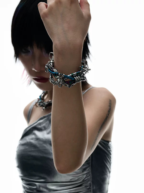 5451576096242, Mechanical Punk Wrap Bracelet