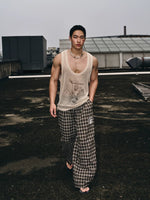 Mesh Hollow-Out Floral Knitted Vest 1