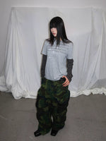 Mesh Pocket Wide-Leg Cargo Pants 4