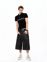 Metal Buckle Slim Fit Polo Shirt 4