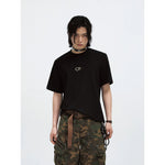 5604434203064,5604434203065,5604434203066, Metal Logo Cotton Short-Sleeve T-Shirt