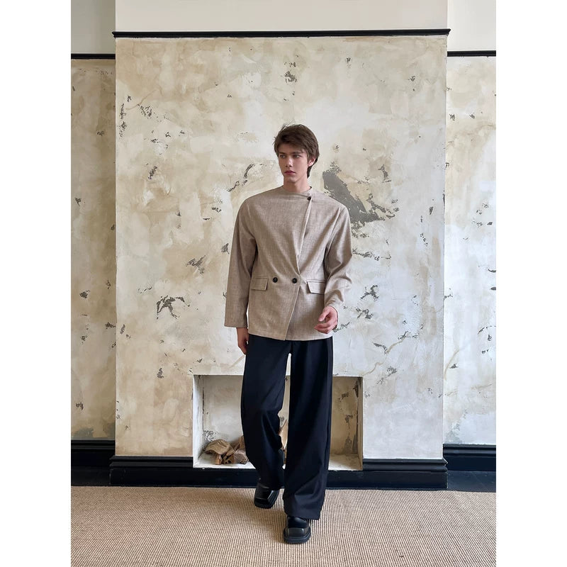 Minimalist Asymmetric Button Blazer Jacket 5