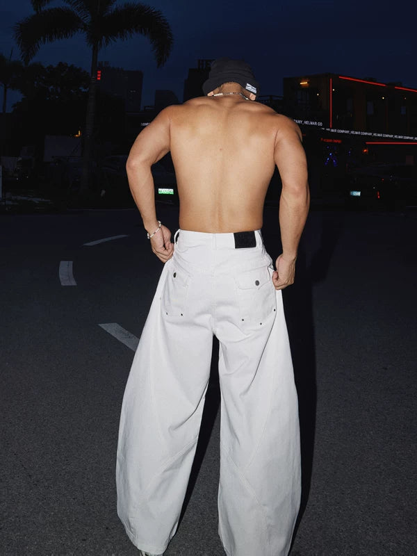 Minimalist Curved Blade Wide-Leg Pants 4