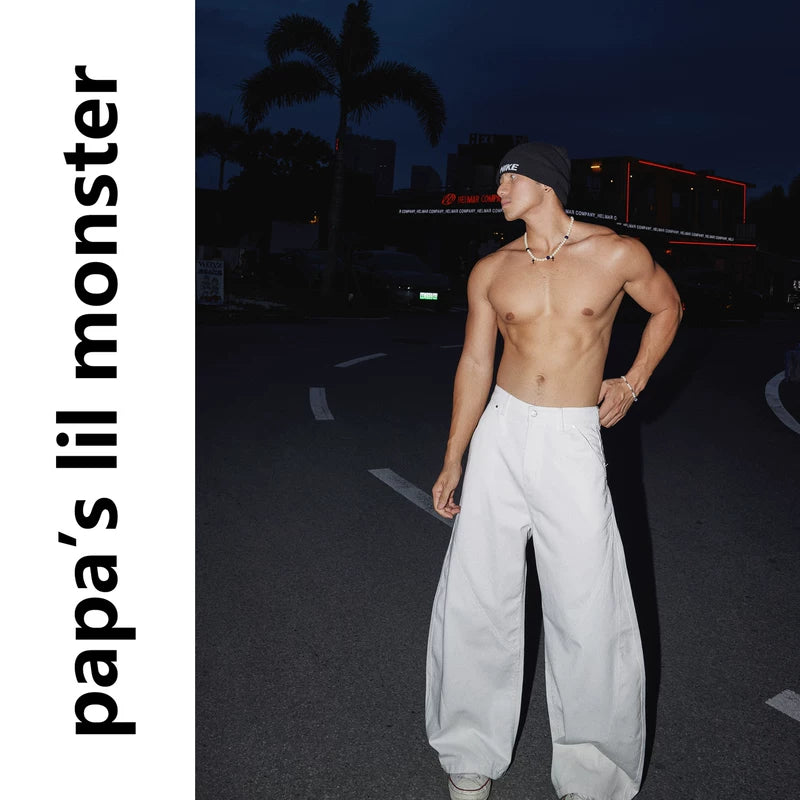 5960801700873,5960801700874,5960801700875, Minimalist Curved Blade Wide-Leg Pants