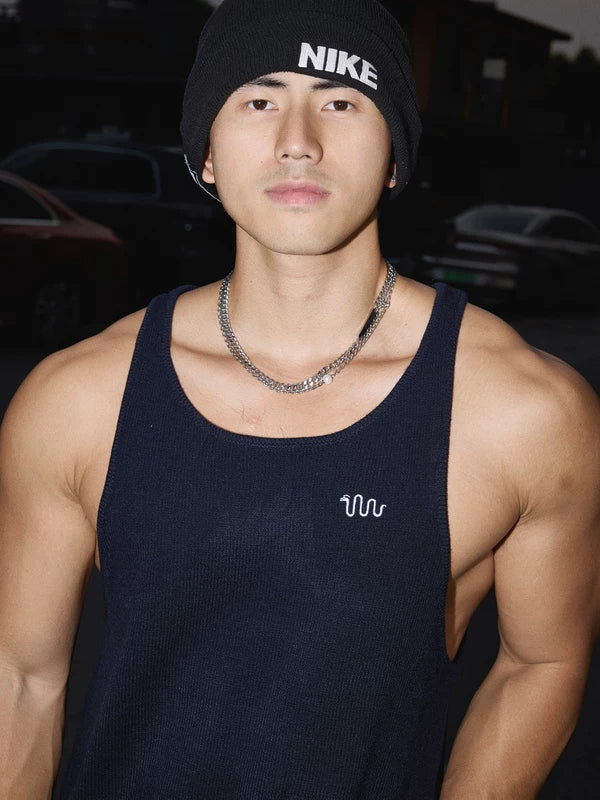 Minimalist Embroidered Slim Fit Vest 5