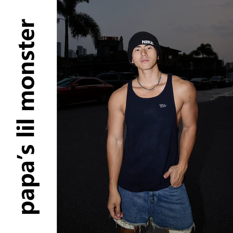 6073672952245,6073672952246,6073672952247, Minimalist Embroidered Slim Fit Vest