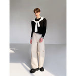 Minimalist Faux Two-Piece Long-Sleeve T-Shirt 3