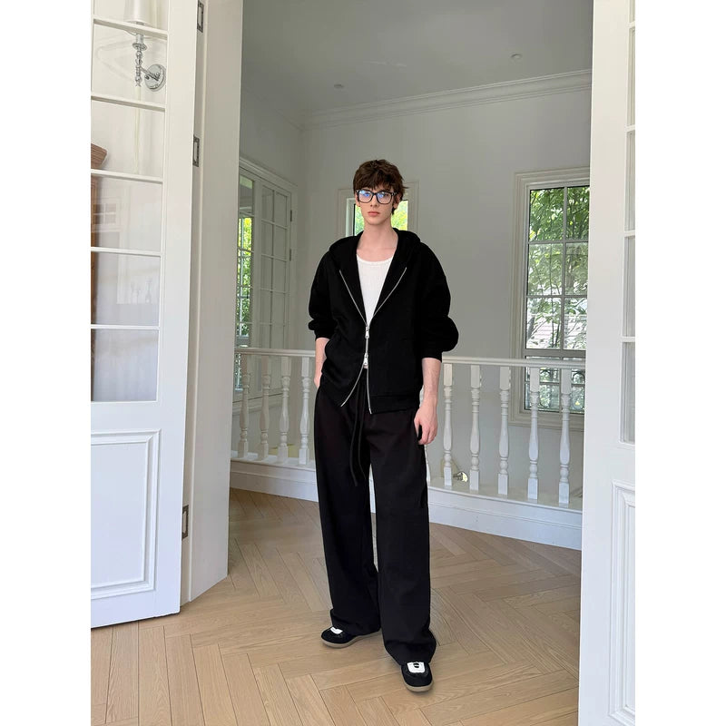 Minimalist Hoodie and Straight-Leg Pants Set 2
