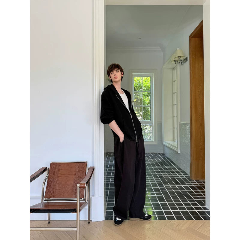 Minimalist Hoodie and Straight-Leg Pants Set 4