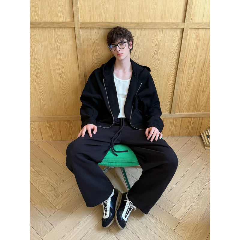 Minimalist Hoodie and Straight-Leg Pants Set 5