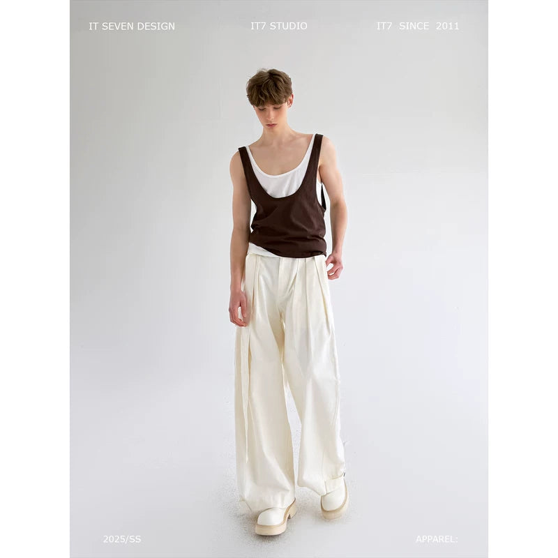 Minimalist Layered Colorblock Tank Vest 1