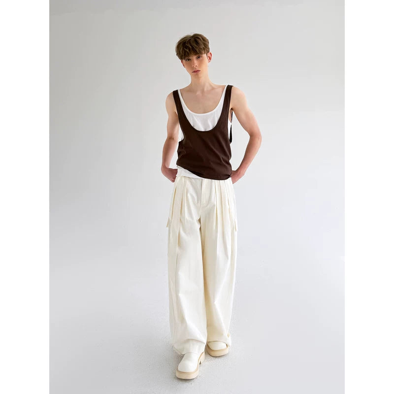 Minimalist Layered Colorblock Tank Vest 4