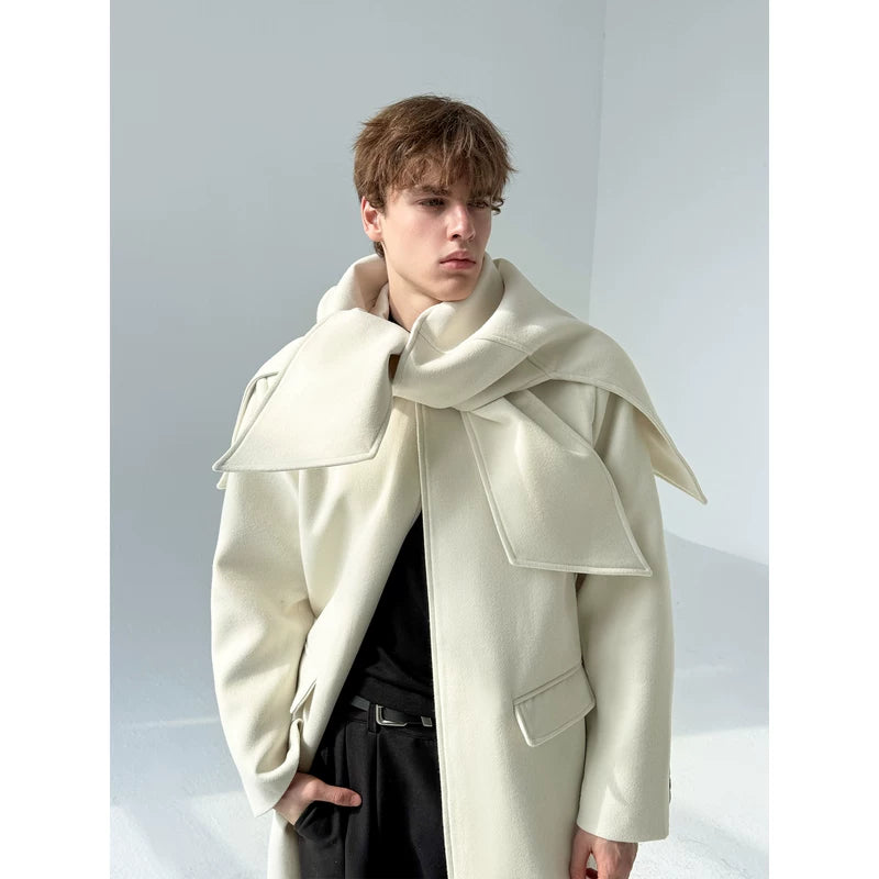 Minimalist Long Coat with Shawl Collar 2