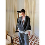 Minimalist Long-Sleeve Knit Cardigan Sweater 4