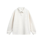 6149274299689,6149274299690,6149274299691,6149274299692, Minimalist Long-Sleeve Polo Collar Sweatshirt