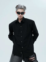 Minimalist Padded Shoulder Button-Down Shirt 5