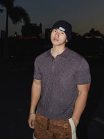 Minimalist Ribbed Knit Polo Shirt 3