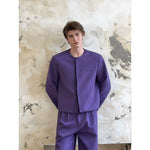 Minimalist Round Neck Blazer and Pants Set 5