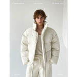 Minimalist Stand Collar Padded Puffer Jacket 1