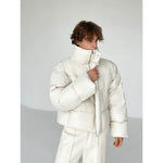 Minimalist Stand Collar Padded Puffer Jacket 2