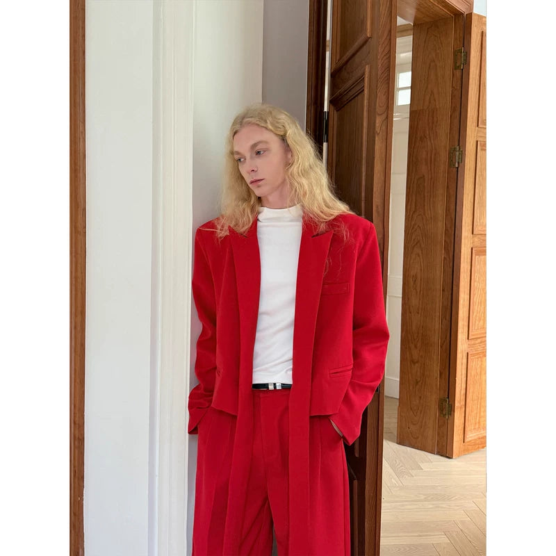 Minimalist Suit Jacket with Ribbon Detail 3