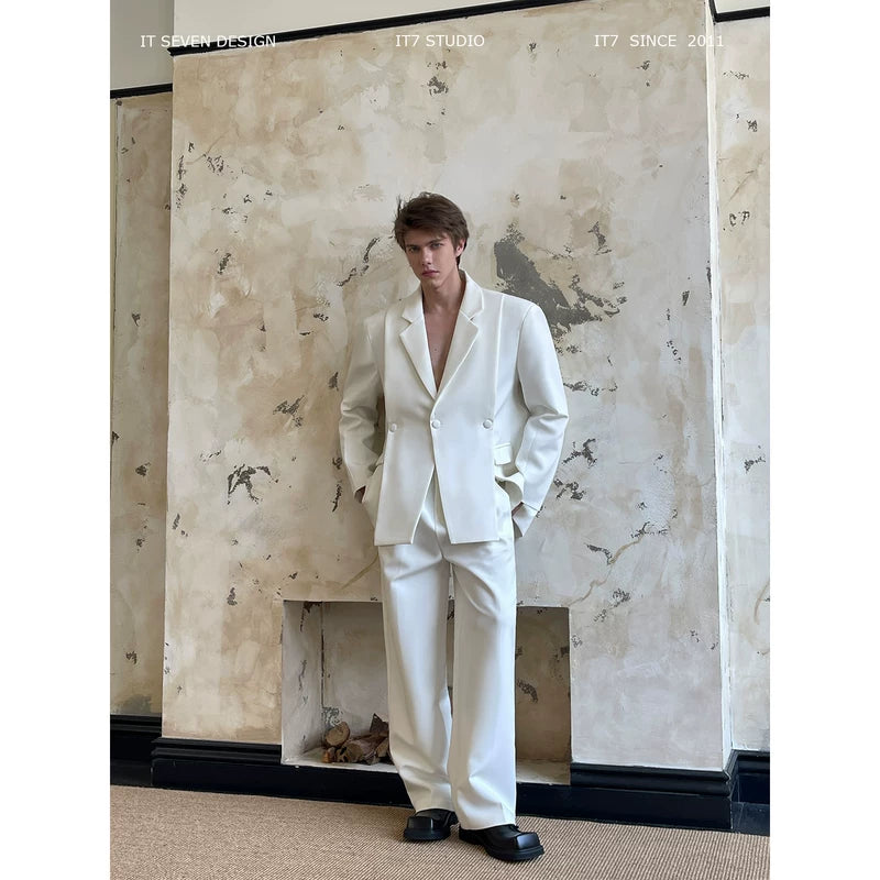 Minimalist Tailored Suit Jacket and Pants Set 1