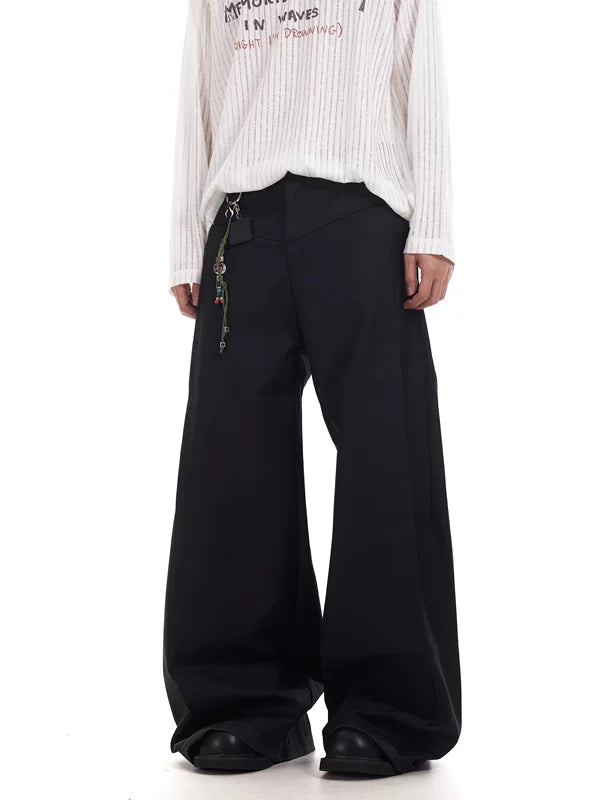 Minimalist Wide-Leg Floor-Length Casual Pants 1