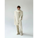 Minimalist Wool Cardigan Pants and Scarf Set 5