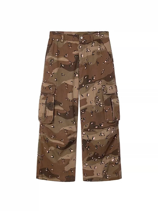 5967556036654,5967556036655,5967556036656,5967556036657, Leopard Print Relaxed Cargo Pants