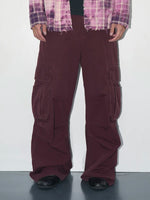 Washed Relaxed Fit Cargo Pants 3