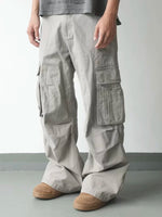 Washed Relaxed Fit Cargo Pants 5