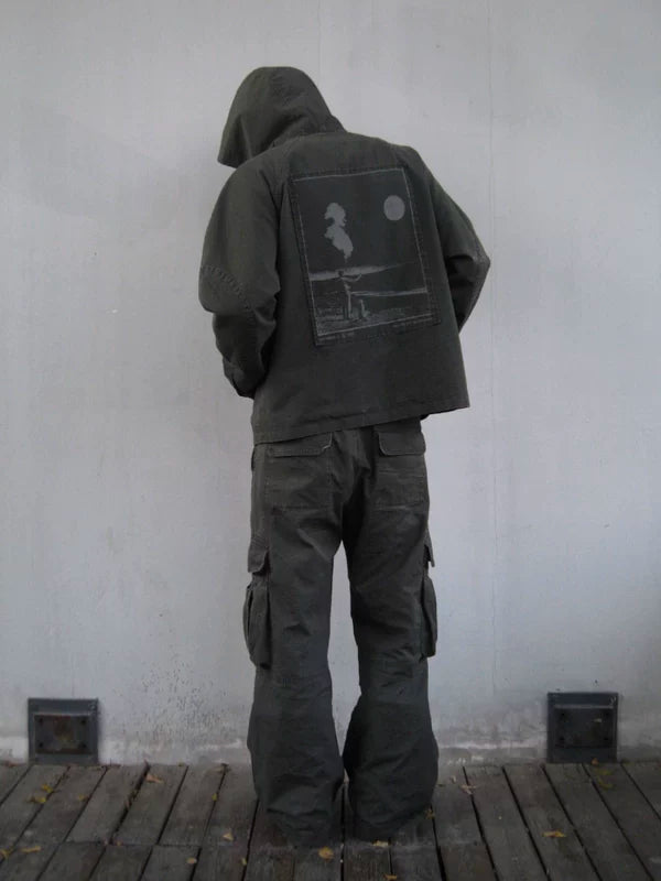 Detachable Hood Work Jacket with Pockets 2