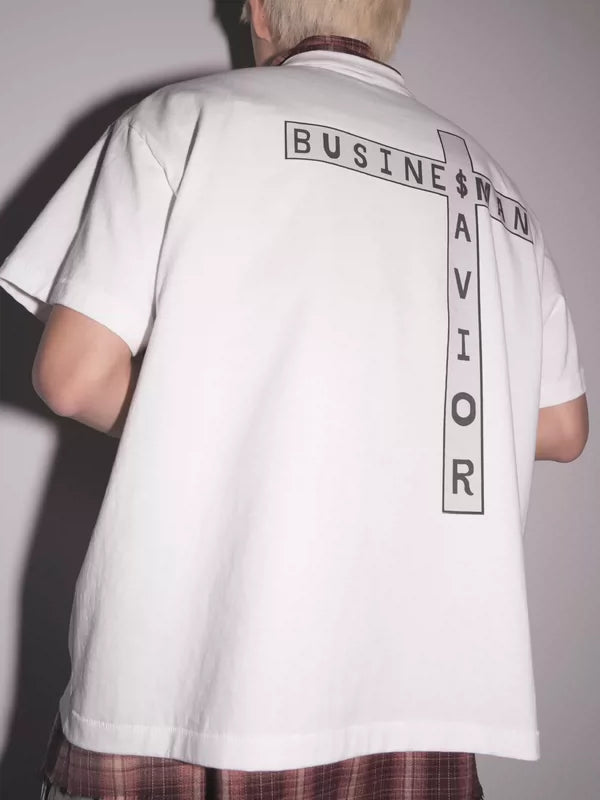 Graphic Businessman Savior Short-Sleeve T-Shirt 2