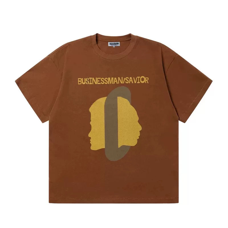 6206417226432,6206417226434,6206417226436,6206417226438, Graphic Businessman Savior Short-Sleeve T-Shirt