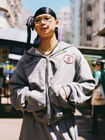 Graphic Zip Front Hoodie 5