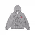 5927909465183,5927909465184,5927909465185,5927909465186, Graphic Zip Front Hoodie