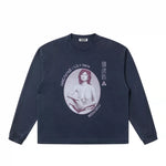 6071137154217,6071137154218,6071137154219,6071137154220, Graphic Long Sleeve LUNG FU BAO T-Shirt