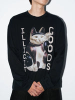 Illicit Goods Cat Graphic Long-Sleeve T-Shirt 1
