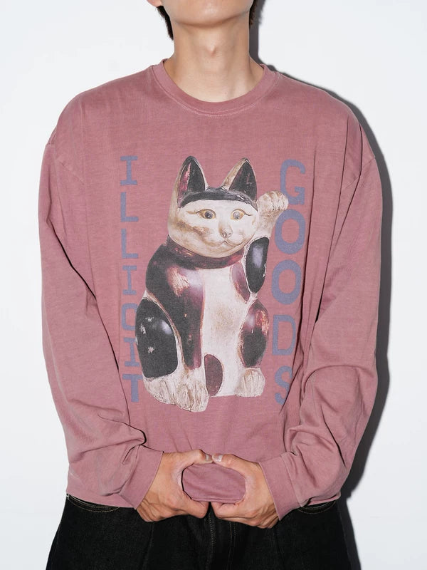 Illicit Goods Cat Graphic Long-Sleeve T-Shirt 2