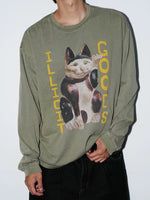 Illicit Goods Cat Graphic Long-Sleeve T-Shirt 3