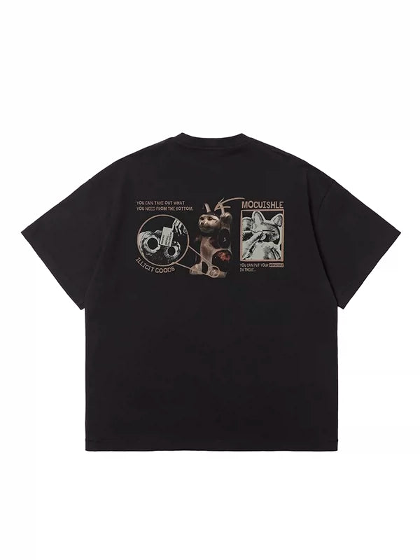 Illicit Goods Lucky Cat Graphic T-Shirt 2