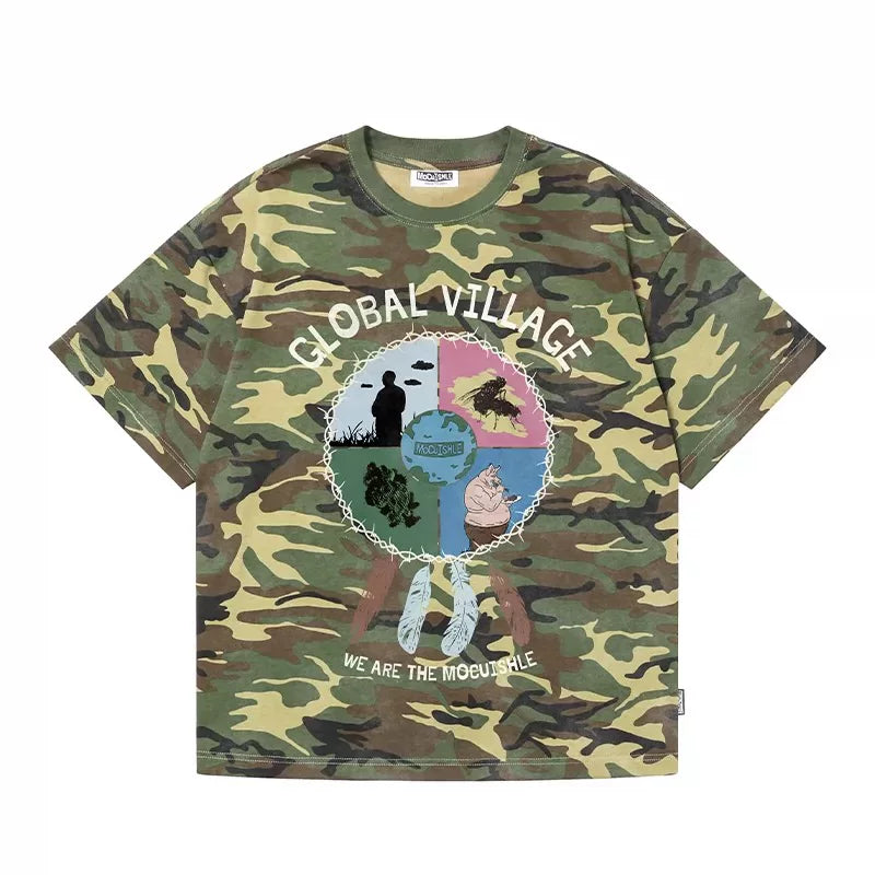 6213293786825,6213293786828,6213293786831,6213293786834, Global Village Graphic Short-Sleeve T-Shirt