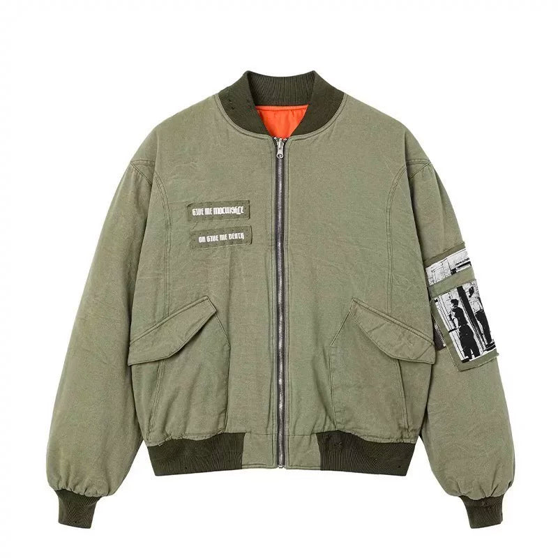 5974746889096,5974746889098,5974746889100,5974746889102, Glorious Years Graphic Bomber Jacket