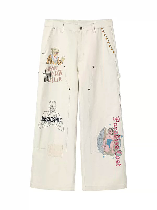 Graphic Knee-Length Pants 1