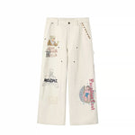 6260057127531,6260057127532,6260057127533,6260057127534, Graphic Knee-Length Pants