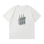 5890868596795,5890868596797,5890868596799,5890868596801,5890868596803, Retro Cell Phone Graphic Short-Sleeve T-Shirt