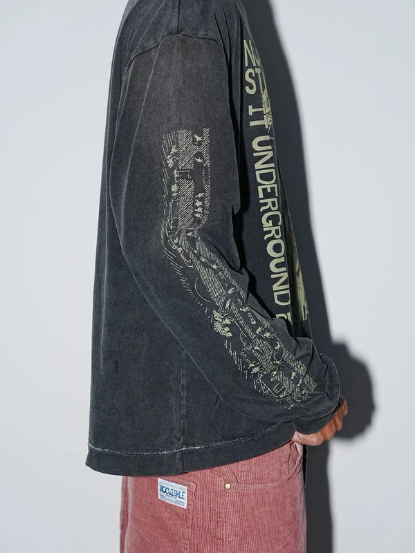 Graphic Long-Sleeve Crewneck T-Shirt 2