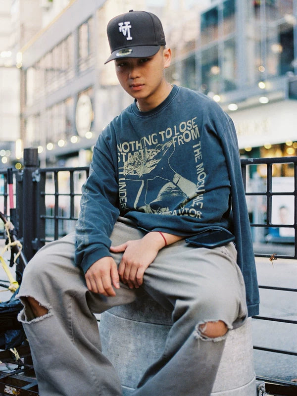 Graphic Long-Sleeve Crewneck T-Shirt 3