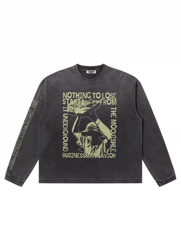 Graphic Long-Sleeve Crewneck T-Shirt 5